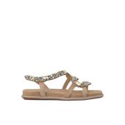 ALMA EN PENA Orm sandal platt Beige, Dam