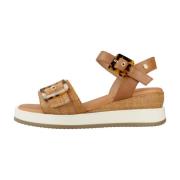 Carmela Stiliga Wedges Sandal för Kvinnor Brown, Dam