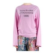 Acne Studios Rosa Bomull Hamp T-Shirt Cl0197 Pink, Dam