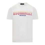 Dsquared2 Cool Fit Tee för Män White, Herr