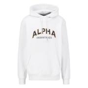 Alpha Industries Herr Sweatshirts och Hoodies White, Herr