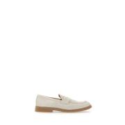 Eleventy Beige Penny Loafer Mockasiner i mocka Beige, Herr