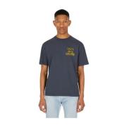 Gallery Dept. Fransk Logotyp Tryck Bomull T-Shirt Blue, Herr