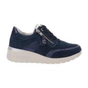 Cinzia Soft Läder Sneakers för Kvinnor Blue, Dam