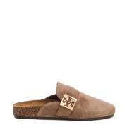 Tory Burch Beige Mocka Sandaler Stilfull Chic Look Beige, Dam