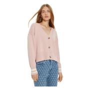 Guess Vintage-inspirerad Stickad Kofta Pink, Dam