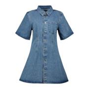 Ami Paris Denim Skjortklänning Vår-Sommar 2025 Blue, Dam