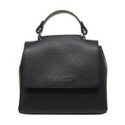 Orciani Svart Handväska Sveva Soft Mini Black, Dam