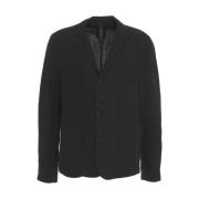 Transit Svart Linneblazer Black, Herr