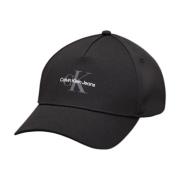 Calvin Klein Jeans Svart Polyester Baseball Cap Black, Herr