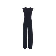 Norma Kamali Blå Ärmelös Jumpsuit Dammode Blue, Dam