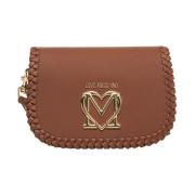 Love Moschino Brun Skuldväska med Elegant Logotyp Brown, Dam