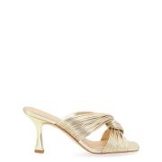 Michael Kors Pale Gold Sandal Alessia Model Yellow, Dam