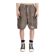 Rick Owens Cargo Bermuda Shorts i Dust Gray, Herr