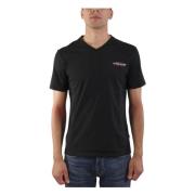 Guess Ekologisk bomull V-ringad Slim Fit T-shirt Black, Herr