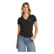 Guess Ekologisk bomull Slim Fit T-shirt Black, Dam