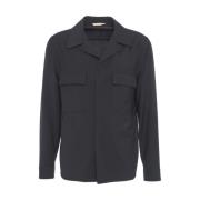 Briglia Blå Ull Overshirt Jacka Blue, Herr