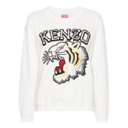 Kenzo Jungle Varsity Sweatshirt Hoodie White, Dam