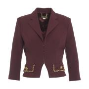 Elisabetta Franchi Multifärgad Kort Blazer Brown, Dam