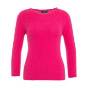 Roberto Collina Rosa Angora Stickat Aw24 Pink, Dam