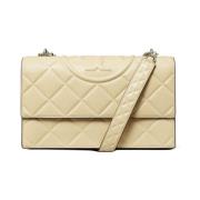 Tory Burch Lyxig läder axelväska Beige, Dam