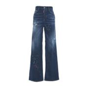 Dsquared2 Blå Straight Leg Jeans Kvinnor Blue, Dam