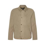 Barbour Beige Bomullsjacka med Dragkedja och Knappar Beige, Herr