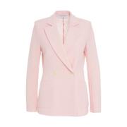 Harris Wharf London Rosa Dubbelknäppt Blazer Pink, Dam