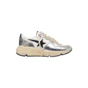 Golden Goose Silver Sneakers Running Sole Stil Gray, Dam