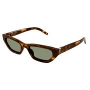 Saint Laurent Stiliga solglasögon för modeentusiaster Brown, Unisex