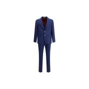 Brunello Cucinelli Elegant Linne Kostym Slim Fit Blue, Herr