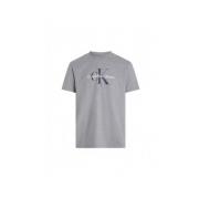 Calvin Klein Jeans Monogram Bomull T-shirt Gray, Herr