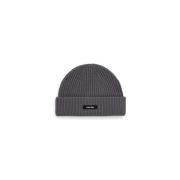 Calvin Klein Räfflad Cashmere Blandning Beanie Gray, Herr