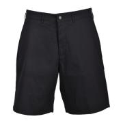 DEPARTMENT FIVE Bomull Bermuda Shorts med Elastan Black, Herr