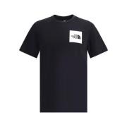 The North Face Svart Bomull T-shirt med Logotyptryck Black, Herr