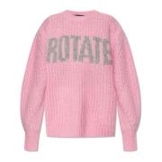 ROTATE Birger Christensen Loose-fit Tröja Pink, Dam