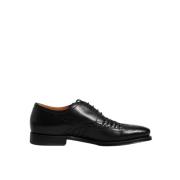 Dolce & Gabbana Svart Weave Detail Oxford Skor Mv6650 Black, Herr