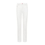 Kiton Vit Slim-Fit Bomull-Kashmir Jeans White, Dam