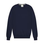 At.P.Co Lyxig Ullblandning Crew Neck Sweater Blue, Herr