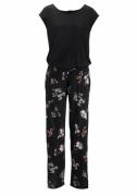 Jumpsuit 'LS Overall black-flower'