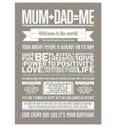 I Love My Type Affisch - 50x70 - Love Typography - Mum+Dad=Me