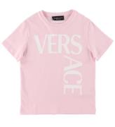 Versace T-shirt - Logo Tryck - Baby Pink