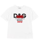 Dolce & Gabbana T-shirt - Vit m. Tryck/Love