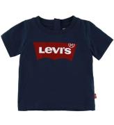 Levis T-shirt - Batwing - MarinblÃ¥ m. Logo