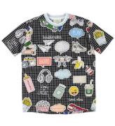 Fendi Kids T-shirt - Svartrutig m. Tryck
