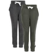 Minymo Sweatpants - 2-pack - KoksgrÃ¥/Army