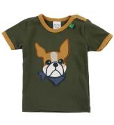 Freds World T-shirt - MilitÃ¤rgrÃ¶n m. Bulldog