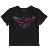 Emporio Armani T-shirt - Svart m. Paljetter