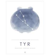 Citatplakat Affisch - A3 - Constellation - TYR - BlÃ¥
