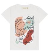 Soft Gallery T-shirt - Bass - Vit m. Tryck